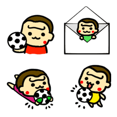 [LINE絵文字] 動くハッピーゴリラ絵文字サッカーの画像