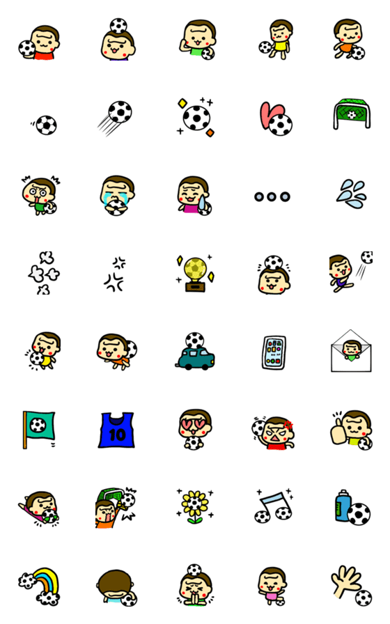 [LINE絵文字]動くハッピーゴリラ絵文字サッカーの画像一覧