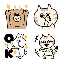 [LINE絵文字] 人気の動物さん集まれ～の絵文字の画像