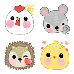 [LINE絵文字] QQ動物絵文字ステッカーの画像