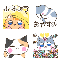 [LINE絵文字] 動く！可愛い猫に癒されたい絵文字の画像