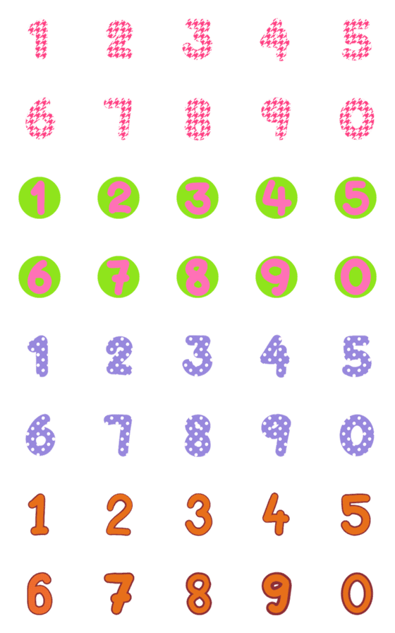 [LINE絵文字]Spinning Numbersの画像一覧