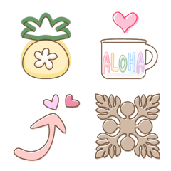 [LINE絵文字] Aloha パステルハワイ 動く絵文字の画像