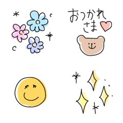 [LINE絵文字] cute〜毎日使えるセットの画像