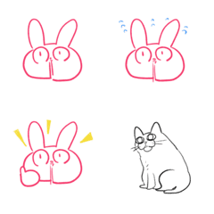 [LINE絵文字] きもうさぎの画像