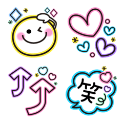 [LINE絵文字] 大人ネオン♡シンプルの画像