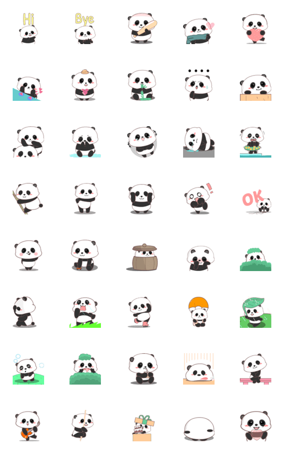 [LINE絵文字]Baby panda : Animated emojiの画像一覧