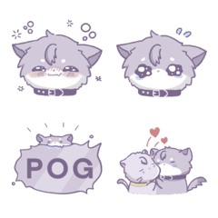 [LINE絵文字] Purple puppy-Revised Versionの画像