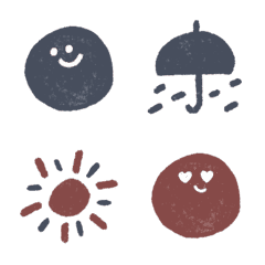 [LINE絵文字] 赤 x 紺 の基本的なえもじの画像