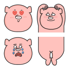 [LINE絵文字] Hey Pig！ Emojiの画像