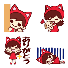 [LINE絵文字] 動く！ねこみみちゃん＊日常(敬語入り)＊の画像