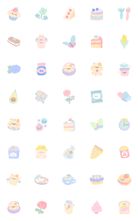[LINE絵文字]moonoii : Lovely cakeの画像一覧