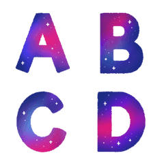 [LINE絵文字] galaxy_alphabet_emoji.pngの画像