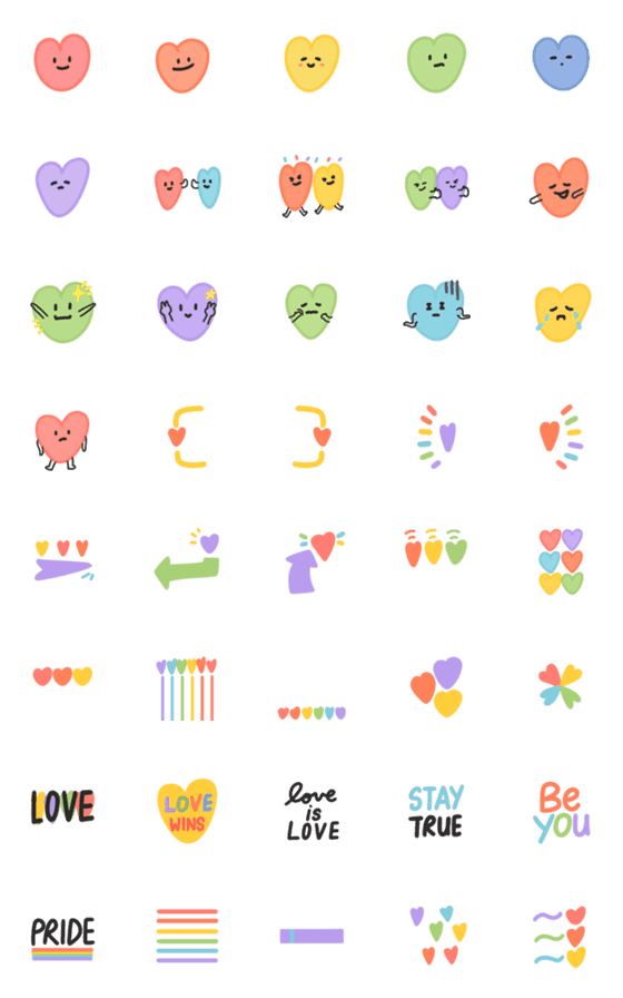 [LINE絵文字]Celebrating Pride - Animated Emojisの画像一覧