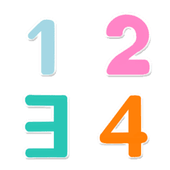 [LINE絵文字] Number pastel classic colourful changeの画像