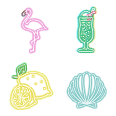 ネオンsummer絵文字の絵文字メイン画像
