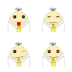 [LINE絵文字] suit eggの画像