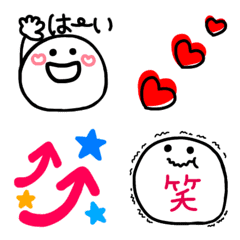 [LINE絵文字] 顔に書いてあるよ！の画像