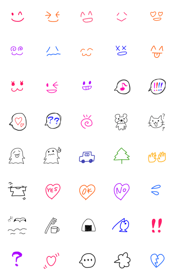 [LINE絵文字]ぺん太郎手描きゆる絵文字の画像一覧