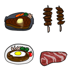 [LINE絵文字] 栄養学 お肉とLOVEをよく噛んで元気に！の画像