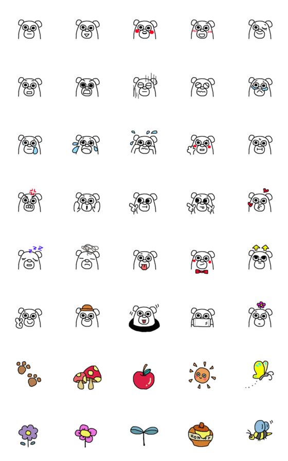 [LINE絵文字]KUMA-KUMA！の画像一覧