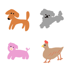 [LINE絵文字] いろいろ動物絵文字の画像
