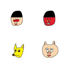 [LINE絵文字] どうぶつ村キャラクター＆作者ちゃん絵文字の画像