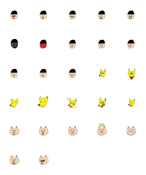 [LINE絵文字]どうぶつ村キャラクター＆作者ちゃん絵文字の画像一覧
