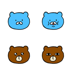 [LINE絵文字] happy forest blue bearの画像