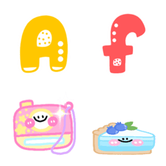 [LINE絵文字] Alphabet adorable pastel nonstop emojiの画像