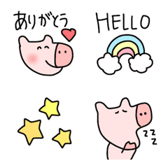 [LINE絵文字] ぶたちゃんの詰め合わせの画像