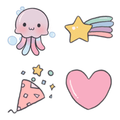 [LINE絵文字] Crayon Pastel :)の画像