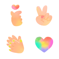 [LINE絵文字] 動く♥ハンドサイン♥の画像