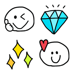 [LINE絵文字] 顔文字 記号 絵文字 3の画像