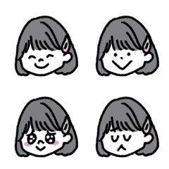 [LINE絵文字] 幼稚園児（女の子）の絵文字の画像