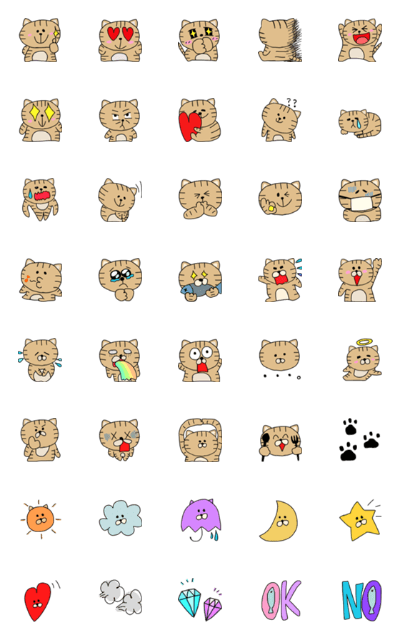 [LINE絵文字]トラネコちゃん絵文字の画像一覧