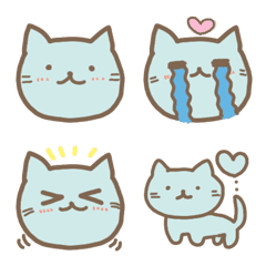 [LINE絵文字] ゆるねこ♡あお①の画像