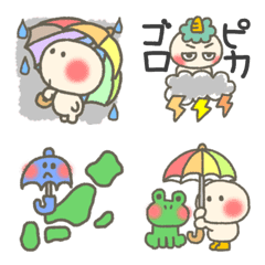 [LINE絵文字] かわいい梅雨絵文字の画像