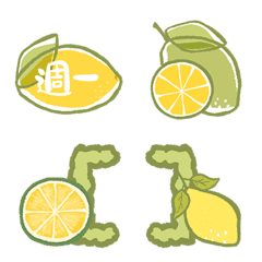 [LINE絵文字] Handbook/Notepad/Calendar(lemon)の画像