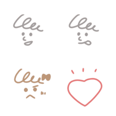 [LINE絵文字] くすみカラーのおかおの画像