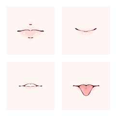 [LINE絵文字] Sweet Mouth nature Ver.whiteの画像