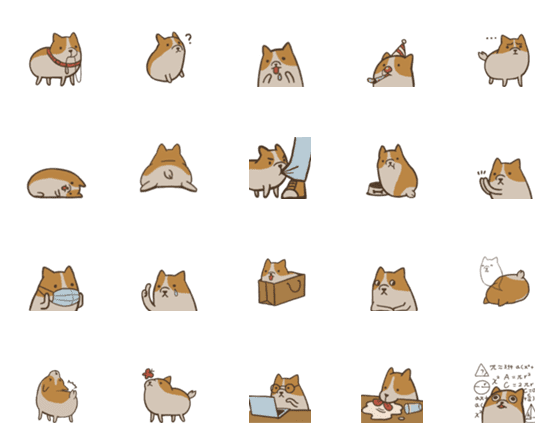 [LINE絵文字]Corgi Bye！の画像一覧