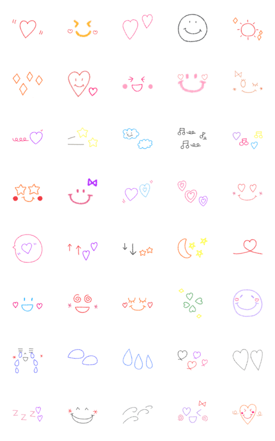 [LINE絵文字]えんぴつcute絵文字◎の画像一覧