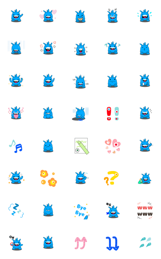 [LINE絵文字]あおちくちゃん絵文字1の画像一覧