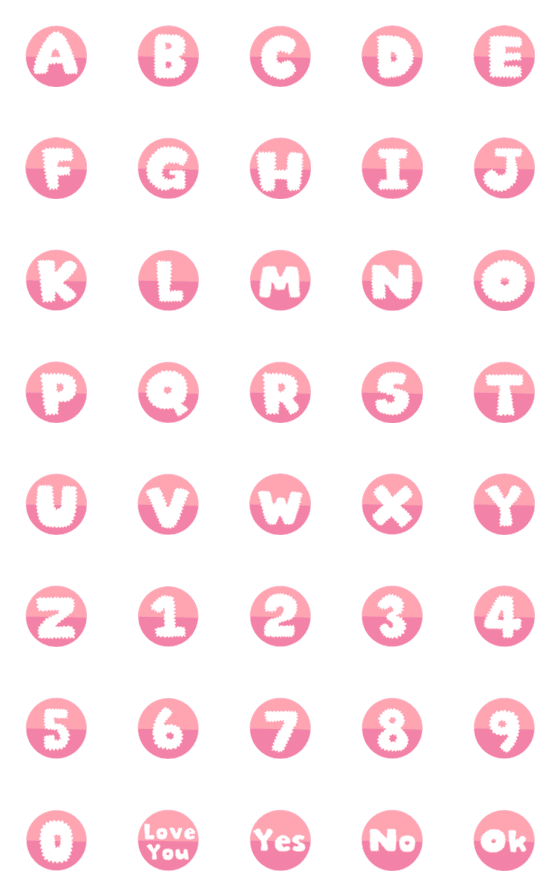 [LINE絵文字]Emoji pink cuteの画像一覧