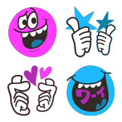 [LINE絵文字] シンプル★POP☆EMOJI 15の画像