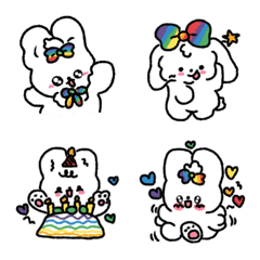 [LINE絵文字] Rainbow Bunnyの画像