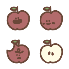 [LINE絵文字] おかしなりんごの画像