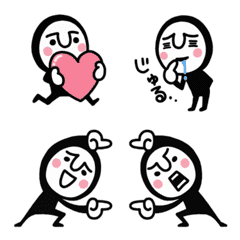 [LINE絵文字] 動く！黒タイツマン絵文字の画像