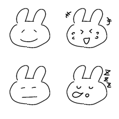 [LINE絵文字] monotone usagiの画像